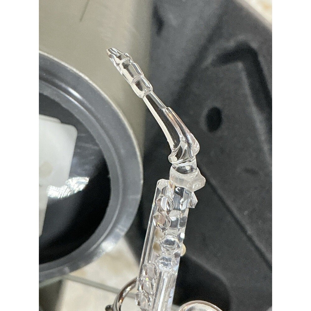 NEW IN BOX! Swarovski Silver Crystal 7477 007 Saxophone w/ Stand 211728 (4) - Picture 7 of 8